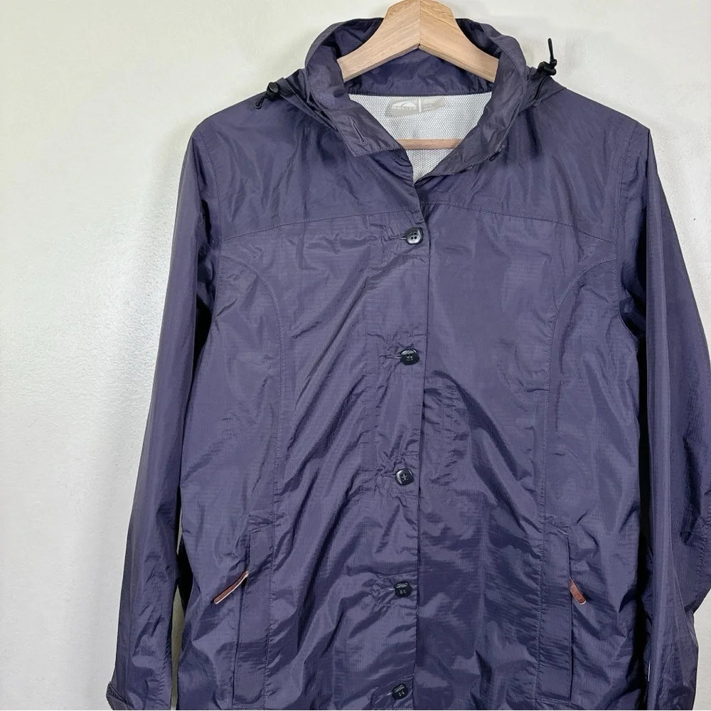 GoLite Womens Size Xsmall Purple Hooded Windbreaker Outdoor Belted Jacket - Picture 8 of 15
